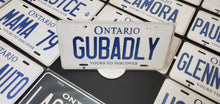 Load image into Gallery viewer, Custom Ontario White Car License Plate: Gubadly