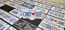 Load image into Gallery viewer, Cindy <3 Toze : Custom Car Ontario For Off Road License Plate Souvenir Personalized Gift Display