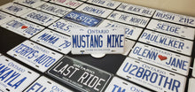 Load image into Gallery viewer, Custom Ontario White Car License Plate: Mustang Mike
