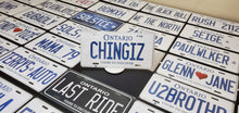 Load image into Gallery viewer, Custom Ontario White Car License Plate:Chingiz