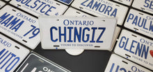 Load image into Gallery viewer, Custom Ontario White Car License Plate:Chingiz