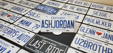 Load image into Gallery viewer, Custom Ontario White Car License Plate: Ashjordan