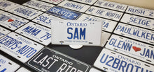 Load image into Gallery viewer, *SAM* : Personalized Name Plate: Souvenir/Gift Plate in Car Size