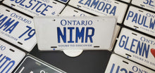 Load image into Gallery viewer, Custom Ontario White Car License Plate: Nimr