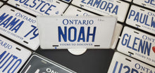 Load image into Gallery viewer, Custom Ontario White Car License Plate: Noah