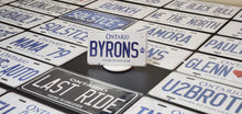 Load image into Gallery viewer, Custom Ontario White Motorcycle License Plate: Byrons