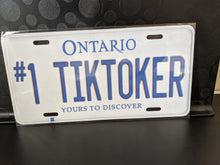 Load image into Gallery viewer, #1 TIKTOKER : Custom Car Ontario For Off Road License Plate Souvenir Personalized Gift Display