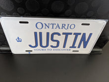 Load image into Gallery viewer, JUSTIN : Custom Car Ontario For Off Road License Plate Souvenir Personalized Gift Display