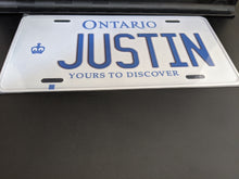 Load image into Gallery viewer, JUSTIN : Custom Car Ontario For Off Road License Plate Souvenir Personalized Gift Display