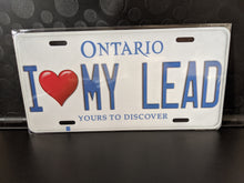 Load image into Gallery viewer, I <3 MY LEAD : Custom Car Ontario For Off Road License Plate Souvenir Personalized Gift Display