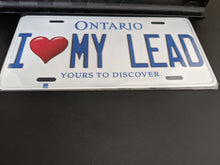 Load image into Gallery viewer, I <3 MY LEAD : Custom Car Ontario For Off Road License Plate Souvenir Personalized Gift Display