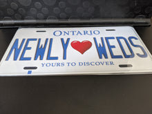 Load image into Gallery viewer, NEWLY <3 WEDS : Custom Car Ontario For Off Road License Plate Souvenir Personalized Gift Display