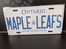 Load image into Gallery viewer, *MAPLE LEAFS* Customized Ontario Car Plate Size Novelty/Souvenir/Gift Plate
