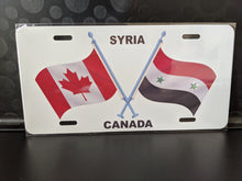 Load image into Gallery viewer, Canada-Syria Dual Flag with Poles : Custom Car Syria/Canada For Off Road License Plate Souvenir Personalized Gift Display