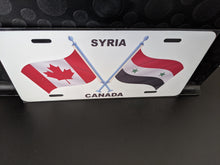 Load image into Gallery viewer, Canada-Syria Dual Flag with Poles : Custom Car Syria/Canada For Off Road License Plate Souvenir Personalized Gift Display