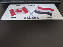 Load image into Gallery viewer, Canada-Syria Dual Flag with Poles : Custom Car Syria/Canada For Off Road License Plate Souvenir Personalized Gift Display