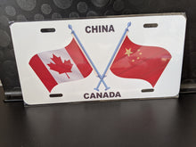 Load image into Gallery viewer, Canada-China Dual Flag with Poles : Custom Car China/Canada For Off Road License Plate Souvenir Personalized Gift Display