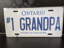 Load image into Gallery viewer, #1 GRANDPA : Custom Car Ontario For Off Road License Plate Souvenir Personalized Gift Display