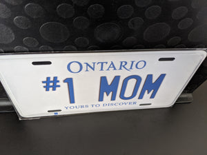 #1 MOM : Custom Car Ontario For Off Road License Plate Souvenir Personalized Gift Display
