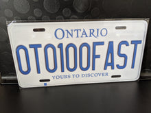 Load image into Gallery viewer, 0TO100FAST? : Custom Car Ontario For Off Road License Plate Souvenir Personalized Gift Display