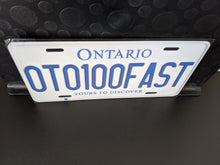 Load image into Gallery viewer, 0TO100FAST? : Custom Car Ontario For Off Road License Plate Souvenir Personalized Gift Display
