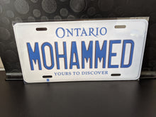 Load image into Gallery viewer, MOHAMMED : Custom Car Ontario For Off Road License Plate Souvenir Personalized Gift Display