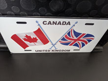 Load image into Gallery viewer, Canada-UK Dual Flag with Poles : Custom Car Canada/United Kingdom For Off Road License Plate Souvenir Personalized Gift Display