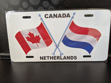 Load image into Gallery viewer, Canada-Netherlands Dual Flag with Poles : Custom Car Canada/Netherlands For Off Road License Plate Souvenir Personalized Gift Display