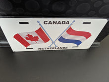 Load image into Gallery viewer, Canada-Netherlands Dual Flag with Poles : Custom Car Canada/Netherlands For Off Road License Plate Souvenir Personalized Gift Display