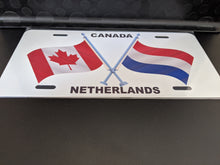 Load image into Gallery viewer, Canada-Netherlands Dual Flag with Poles : Custom Car Canada/Netherlands For Off Road License Plate Souvenir Personalized Gift Display