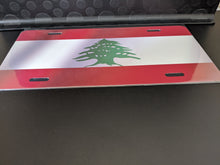 Load image into Gallery viewer, Lebanon Waving Flag Pattern : Custom Car Ontario For Off Road License Plate Souvenir Personalized Gift Display