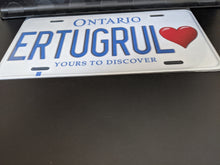 Load image into Gallery viewer, *ERTUGRUL<3* Customized Ontario Car Plate Size Novelty/Souvenir/Gift Plate