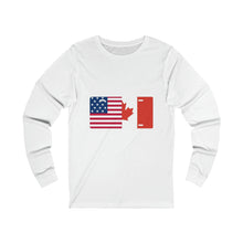 Load image into Gallery viewer, Maple Leaf &amp; Stars Stripes Long Sleeve Jersey (Canada-USA)
