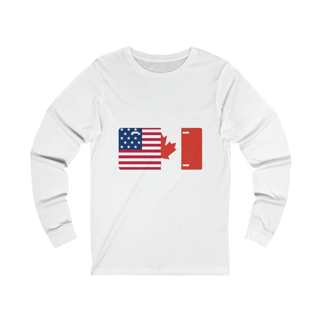 Maple Leaf & Stars Stripes Long Sleeve Jersey (Canada-USA)
