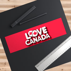 Love Canada Car Bumper Sticker