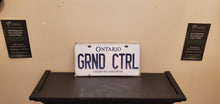 Load image into Gallery viewer, GRND CTRL : Custom Bicycle Plate Ontario For Novelty Souvenir Gift Display Special Occasions Mancave Garage Office Windshield
