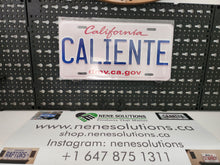 Load image into Gallery viewer, CALIENTE : Custom Car Ontario For Off Road License Plate Souvenir Personalized Gift Display
