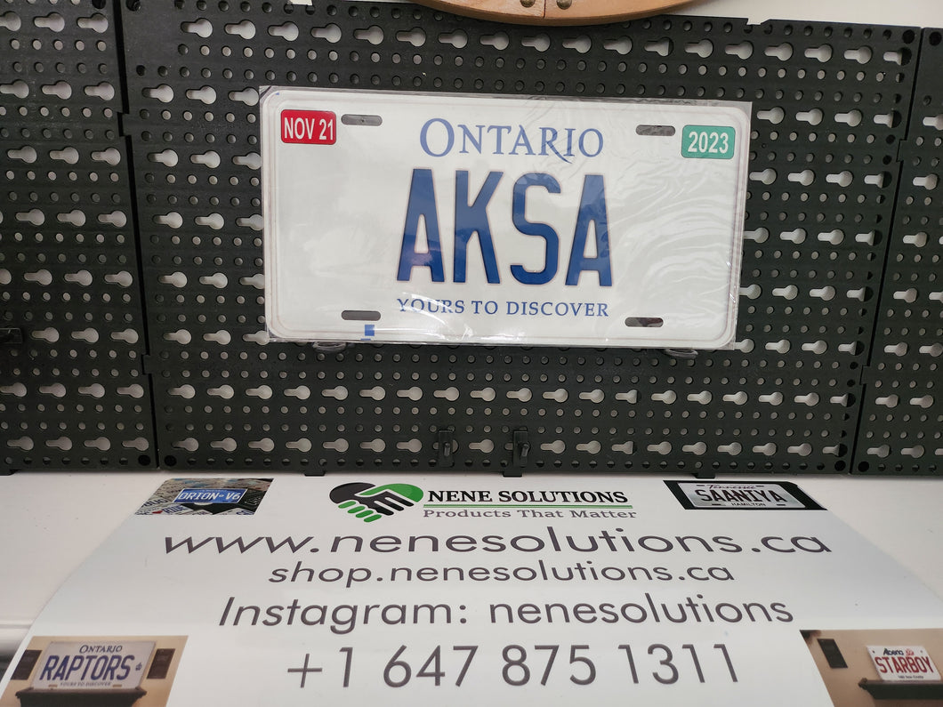 Aksa License Plate