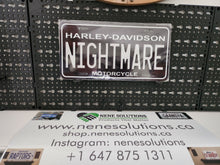 Load image into Gallery viewer, HARLEY-DAVIDSON NIGHTMARE  : Custom Car Plate Ontario For Novelty Souvenir Gift Display Special Occasions Mancave Garage Office Windshield
