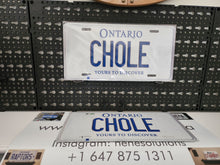 Load image into Gallery viewer, CHOLE : Custom Car Ontario For Off Road License Plate Souvenir Personalized Gift Display
