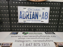 Load image into Gallery viewer, ADRIAN A8 : Custom Car Ontario For Off Road License Plate Souvenir Personalized Gift Display
