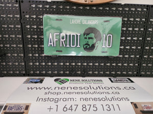 Afridi 10  License Plate