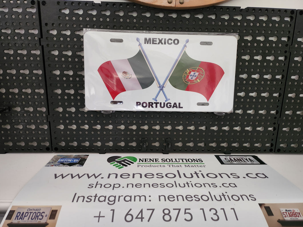 MEXICO PORTUGAL License Plate Souvenir Personalized Gift Display