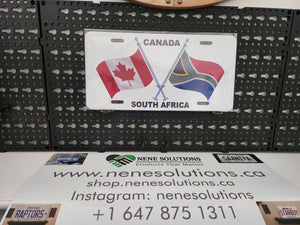 CANADA SOUTH AFRICA License Plate Souvenir Personalized Gift Display