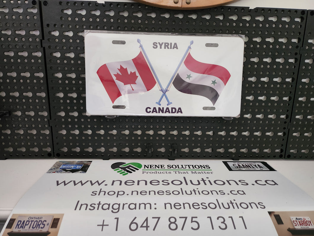 SYRIA CANADA License Plate Souvenir Personalized Gift Display