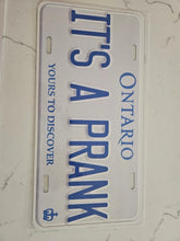 Load image into Gallery viewer, White Ontario Crown Custom License Plate Personalized Aluminum Name Plate Display Gift Souvenir
