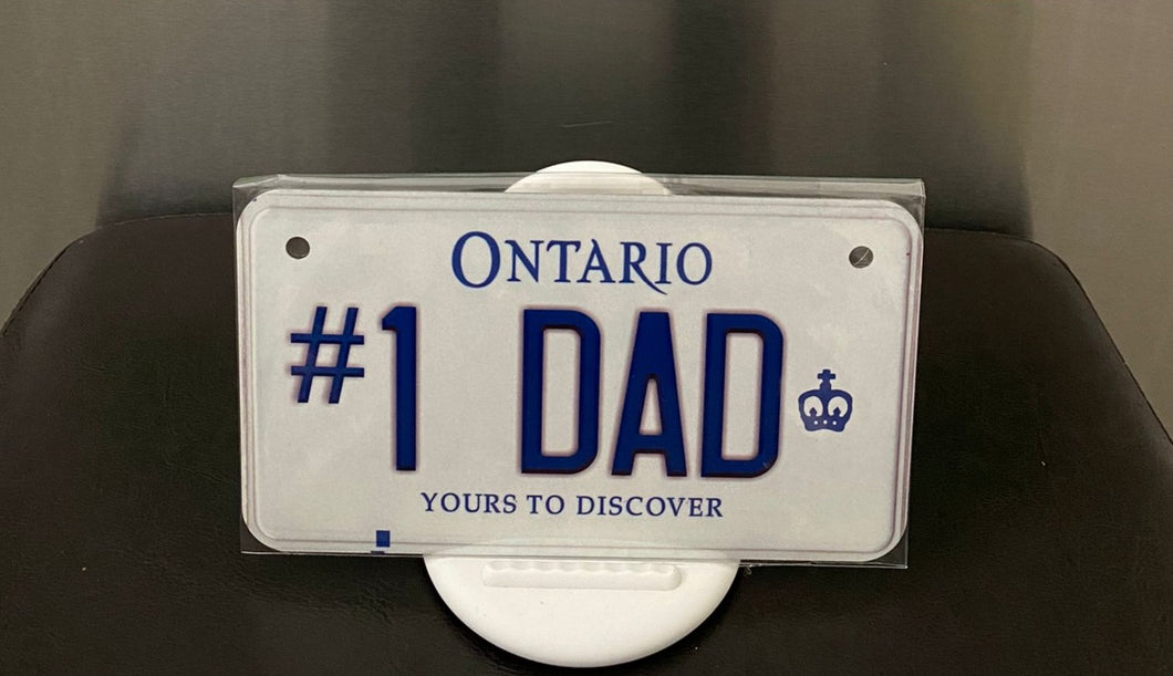 #1 DAD : Custom Bike Ontario For Off Road License Plate Souvenir Personalized Gift Display