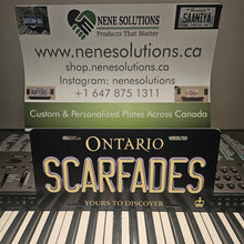 Load image into Gallery viewer, Ontario Custom Color Edition License Plate Personalized Name Tag Aluminum Display Plate
