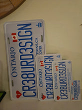 Load image into Gallery viewer, Ontario Heart License Plate Personalized Custom Text Aluminum Name Plate Display Gift
