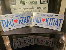 Load image into Gallery viewer, Ontario Heart License Plate Personalized Custom Text Aluminum Name Plate Display Gift
